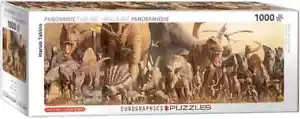 New! Dinosaurs 1000 Piece Panoramic Jigsaw Puzzle Eurographics 3 Foot Dino Gift - Picture 1 of 4