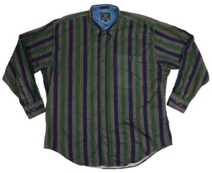 Vintage CHAPS Shirt Mens Long Sleeve RALPH LAUREN Striped Button Front XL - Picture 1 of 5