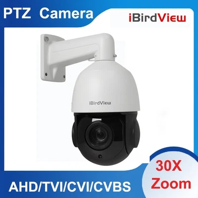 Outdoor Speed Dome PTZ Camera AHD 1080P 30X Zoom AHD TVI CVI CVBS 4IN1 2MP IP66 - Image 1 of 4