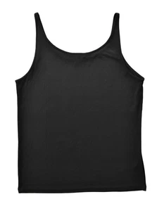 A4 NEW EILEEN FISHER Black 100% Silk Scoop Neck Tank Top Size L - Picture 1 of 4