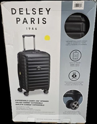 Delsey Paris Horizon Expandable 20" Spinner Carry on Luggage- Black - Image 1 of 4