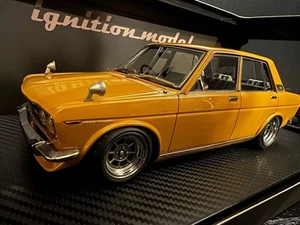 1/18 Ignition IG0614 Datsun Bluebird SSS 510 Brown Diecast Car Classic Vintage - Picture 1 of 10