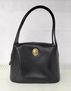 Christian Dior Hand Bag Leather Black Purse Vintage F/S - Picture 1 of 24