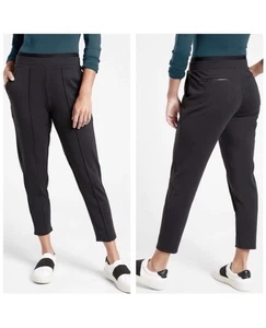 Athleta Venice Pintuck Pant Pull On Stretch Casual Black Women’s Sz Small - Picture 1 of 6