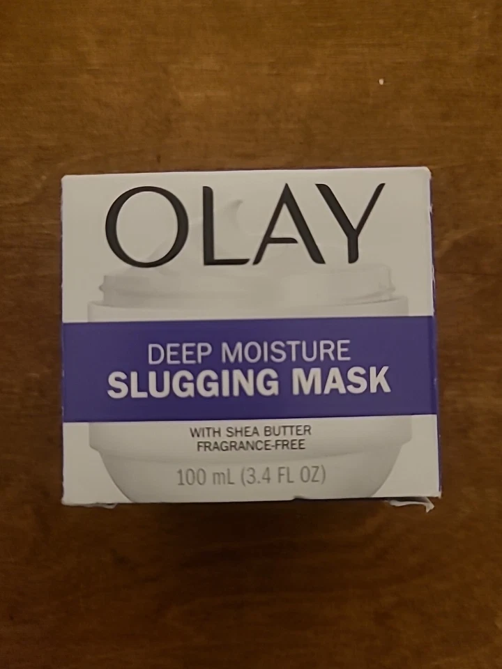 Mascarilla Olay Deep Moisture Slugging con manteca de karité, sin fragancia, 3,4 oz 100 ml  Foto 1 de 1