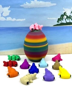 12pcs 3D Printed Baby Shark, Articulated Hammerhead Shark Fidget Toy, Sea Animal - Picture 1 of 7