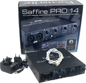 Focusrite Saffire Pro 14 8 In / 6 Out FireWire Recording Audio Interface + Cable - Picture 1 of 18