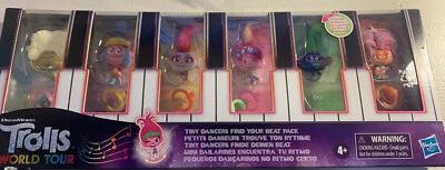 TROLLS DREAMWORKS WORLD TOUR TINY DANCERS FIND YOUR BEAT PACK 6 PC SET NEW - Image 1 of 4