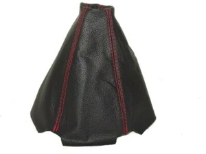 Gear Boot For Honda Prelude 1997-2001 Leather Red Stitching - Picture 1 of 4