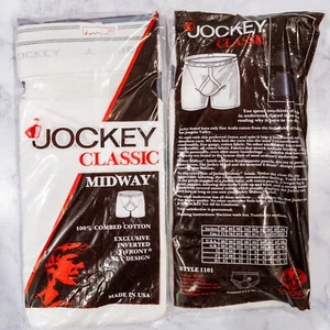 Par de Calzoncillos de Colección Jockey Clásicos Talla 38 Paquete Sellado Hecho en EE. UU. Blanco 1017 1987 - Imagen 1 de 4
