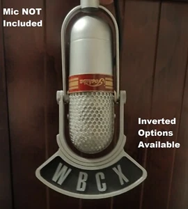 Custom Call Letters Flag for Toshiba Type G (Vintage RCA 77 clone microphone) - Picture 1 of 14