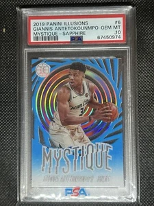 2019 Panini Illusions GIANNIS ANTETOKOUNMPO #6 SAPPHIRE MYSTIQUE PSA 10 GEM MT - Bild 1 von 2