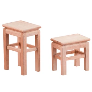 1:12 Scale Dollhouse Miniature Furniture Stool Dining Chair Seat Classroom Plain - Picture 1 of 8
