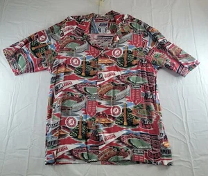 Reyn Spooner University Of Alabama Crimson Tide Hawaiian Shirt Lens Size Large - Picture 1 of 12