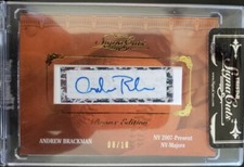 ANDREW BRACKMAN 2011 TriStar Signa Cut Bronx Edition AUTO Autograph GOLD #08/10