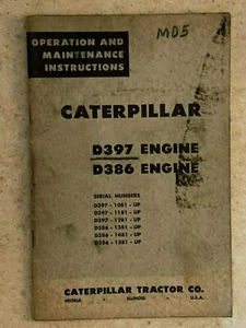 Caterpillar D397 & D386 Engine Operation & Maintenance Instructions - Picture 1 of 2