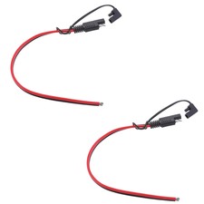2x Premium 14AWG Solar Battery SAE Plug Charger Harness DIY Extension Cables