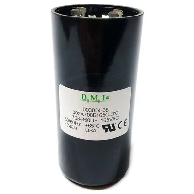 Leeson 003024.38 Start Capacitor, 165 VAC, 50-60 Hz, 708-850 µF +65°C - image 1 of 4