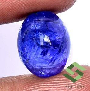 12.51 CTS Certified Natural Tanzanite Oval Cabochon 15x12 mm D' Colour Gemstone - Picture 1 of 5