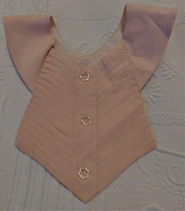 Alter Seidenplastron In Zartrosa Mit Glasknöpfen - Bild 1 von 4
