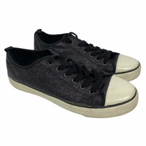 American Eagle schwarz Glitzer Tennisschuhe Sneaker Mädchen 6 - Bild 1 von 10