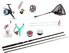 Complete Carbo  Starter Fishing Tackle Set &amp; Tackle Rod Reel Net 12ft      kit55