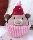 Nat & Jules Valentine's Day Plush Cupcake Monkey - 7" Tall