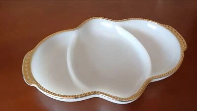 Vintage Original Opac Weiß Milchglas Deko Teller von Anchor Hocking - Bild 1 von 2