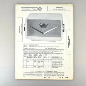 Coronado RA48-8351A AM Radio Receiver SAMS Photofact Service Manual 344-3 - Picture 1 of 3