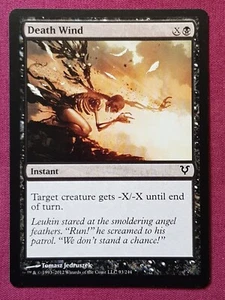 Magic The Gathering AVACYN RESTORED DEATH WIND black card MTG - Picture 1 of 2