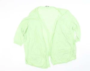 Peacocks Womens Gold Boat Neck Polyester Blend Cardigan Size 20 - Picture 1 of 12