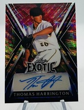 2023 Leaf Exotic Base Autographs Wave Parrot Thomas Harrington Pirates Auto 7/7
