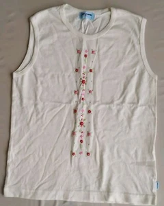 Pom Ponette Vintage White Girls Tank Top 160cm Heiseiretro Japanese Kawaii - Picture 1 of 14