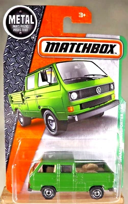 Matchbox 95/125 Explorers 2016 Volkswagen Transporter cabina verde con material de cama Foto 1 de 4