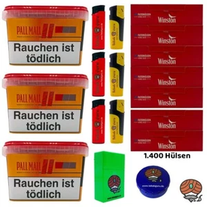 Pall Mall Allround Volumentabak Mega Box 3x 125g, 1400 Winston Hülsen, Zubehör - Bild 1 von 9