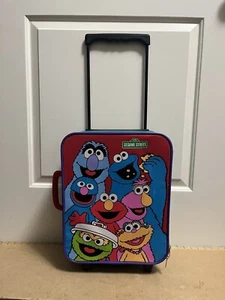 Sesame Street Suitcase/Overnight Bag/Carry On With Wheels Elmo Cookie Monster - Picture 1 of 11