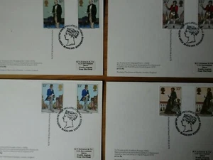 1979 SIR ROWLAND HILL PHQ 38 SET OF 4 CARDS FDI REAR PAIRS PHILATELIC BUREAU PMK - Picture 1 of 6