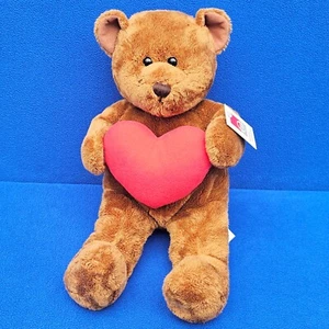 KAUFHOF ELITE BÄR TEDDY MIT HERZ STOFFTIER BRAUN BEAR 30 CM PLÜSCHTIER - Bild 1 von 2