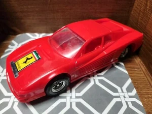 Vintage 80's Tootsietoy Ferrari Testarossa Plastic Car 11” L USED MADE USA - Picture 1 of 7
