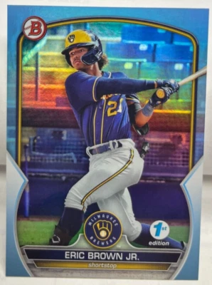 Eric Brown Jr. 2023 Bowman 1st First Edition Prospect SKY BLUE Foil #BPPF-41 - Image 1 of 2