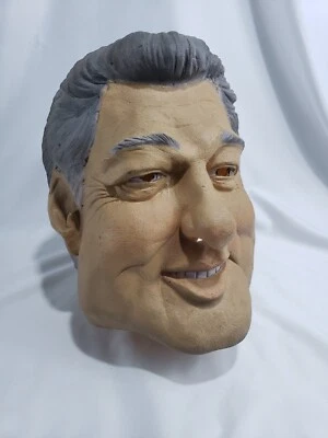 Vintage Bill Clinton Soft Vinyl Mask Cesar 1992 Halloween Costume  - Image 1 of 4