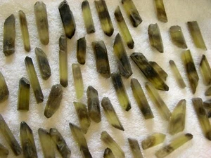 Citrine crystals lemon citrine terminated w/ phantoms 75 gram lots 10 plus piece - Picture 1 of 3