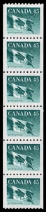Canada Scott 1396 Coil Strip of 6 (1995 ) Mint NH VF M - Picture 1 of 1