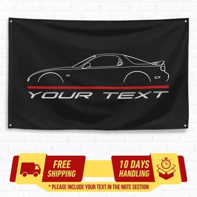 Индивидуальный флаг для владельцев автомобилей Mazda RX-7 FD 1992-2002 3x5 футов - Изображение 1 из 4