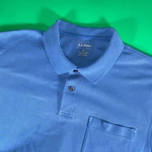 LL Bean Herren Blau Poloshirt Medium Baumwolle Kurzarm Freizeit Oberteil - Bild 1 von 6