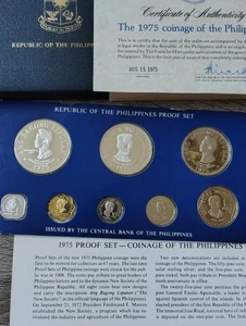 1975 Phillipines 8 Coin Silver Proof Set Complete W/ Box Coa Sleeve 1.2168 ASW - Bild 1 von 8