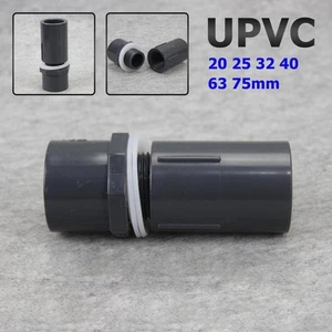 UPVC Fitting Klebefittings Muffe Durchführung Rohrverbinder Aquarium 20mm-75mm - Picture 1 of 4