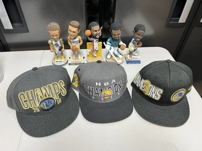 Steph Curry Baron Davis Chris Mullin Kevin Durant Draymond Green Bobblehead/ Hat - Image 1 of 4