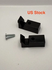 1 3/4" Duschtür Wandpfosten Stoßstangenführung schwarz mit Schrauben für 3/16 & 1/4 Glas - Bild 1 von 5