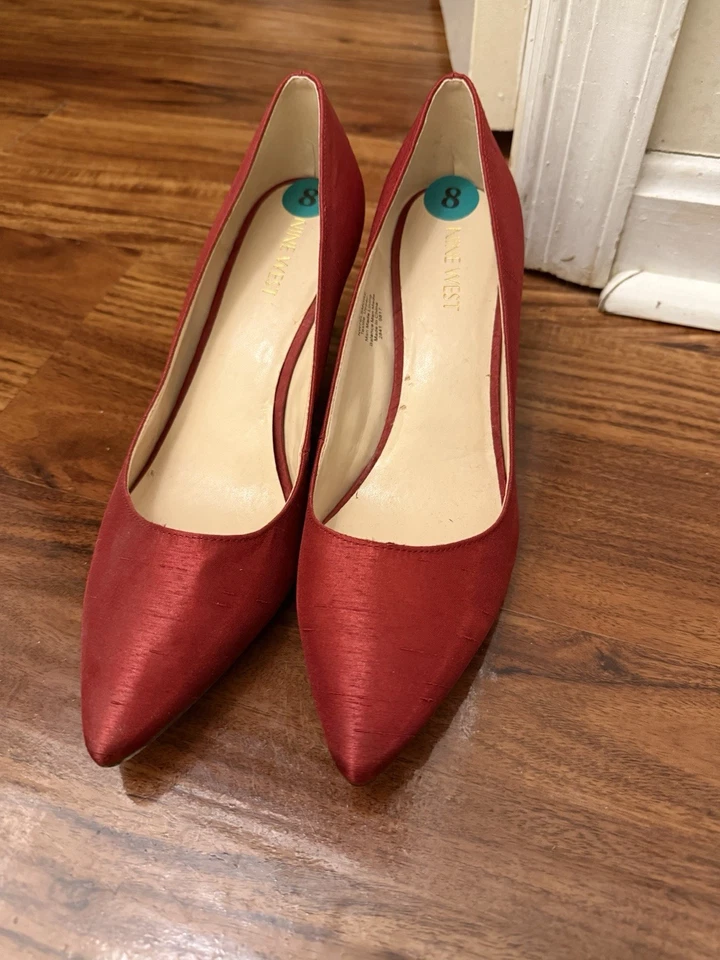 Zapatos de diseñador rojos talla 8 de Nine West tacones nuevos sin caja Foto 1 de 3